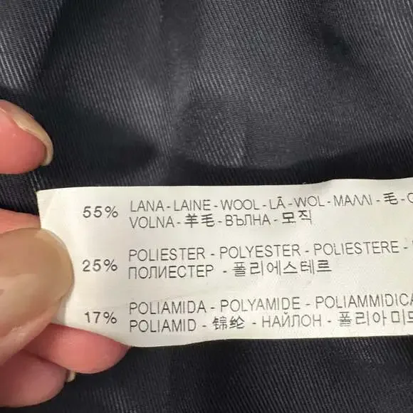 Zara Basic Plaid Button-Front Peacoat Size M - Picture 8 of 10